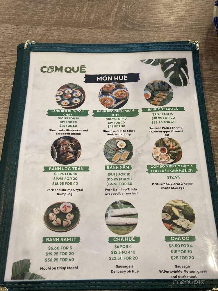Com Que - Houston, TX menu_pic