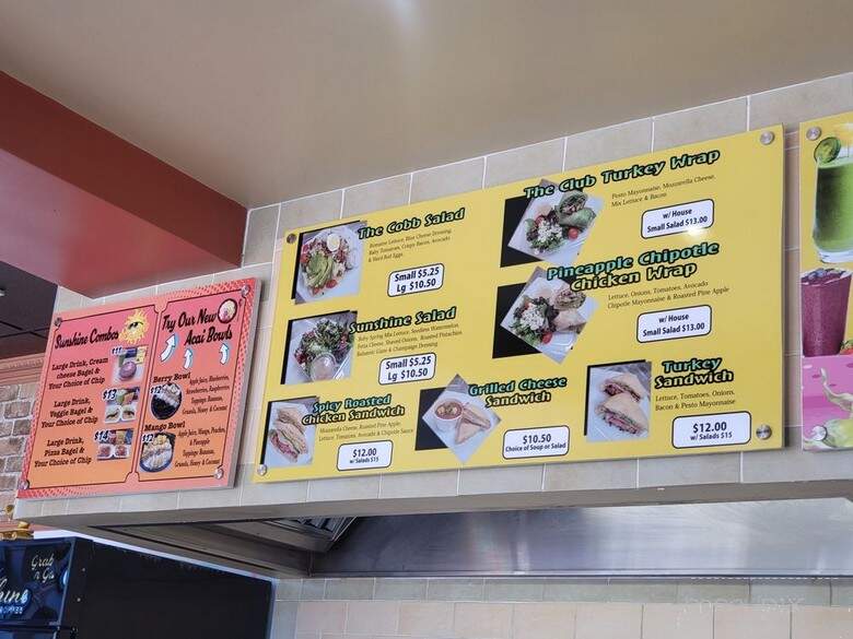 Sunshine Smoothies & Coffee - Vallejo, CA menu_pic