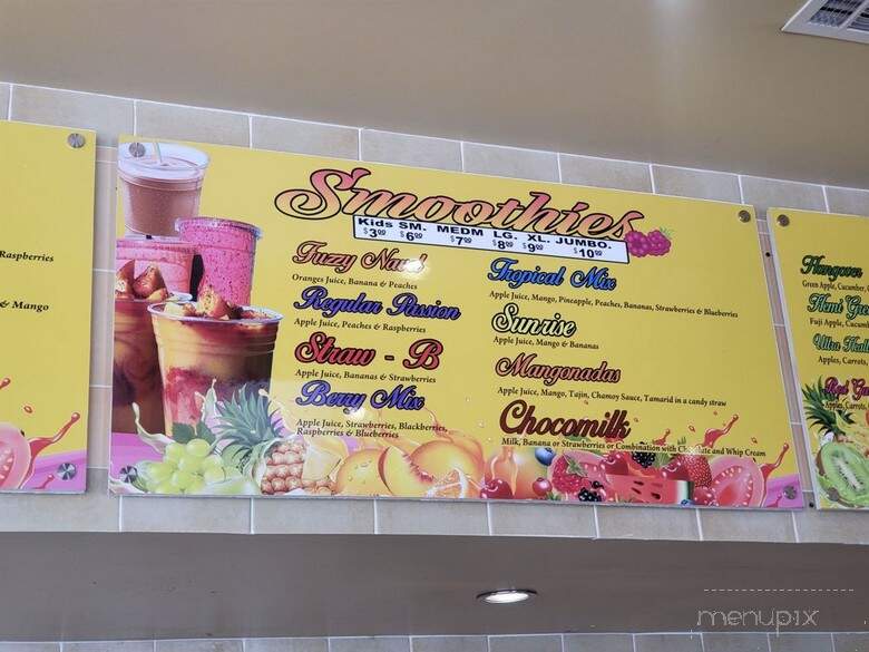 Sunshine Smoothies & Coffee - Vallejo, CA menu_pic