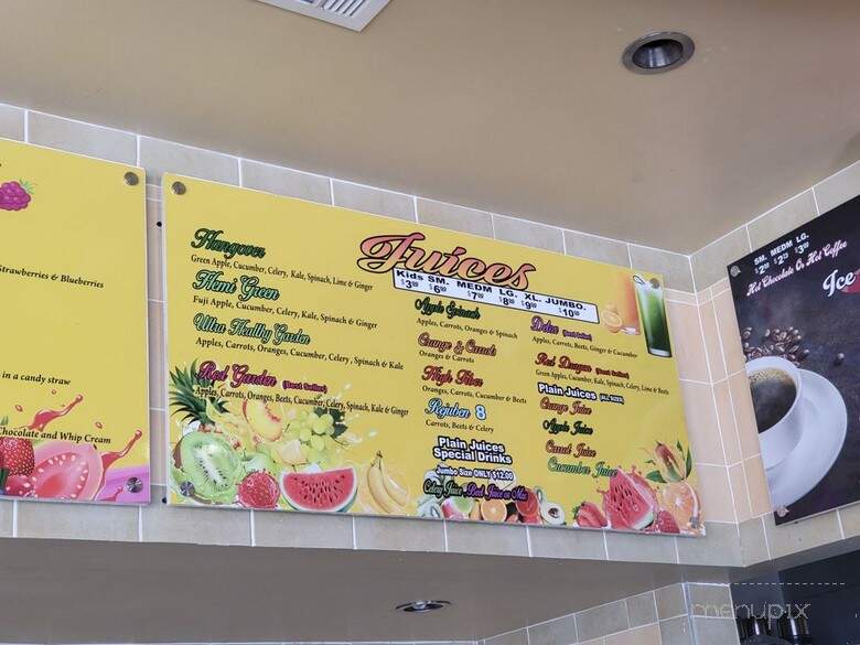 Sunshine Smoothies & Coffee - Vallejo, CA menu_pic