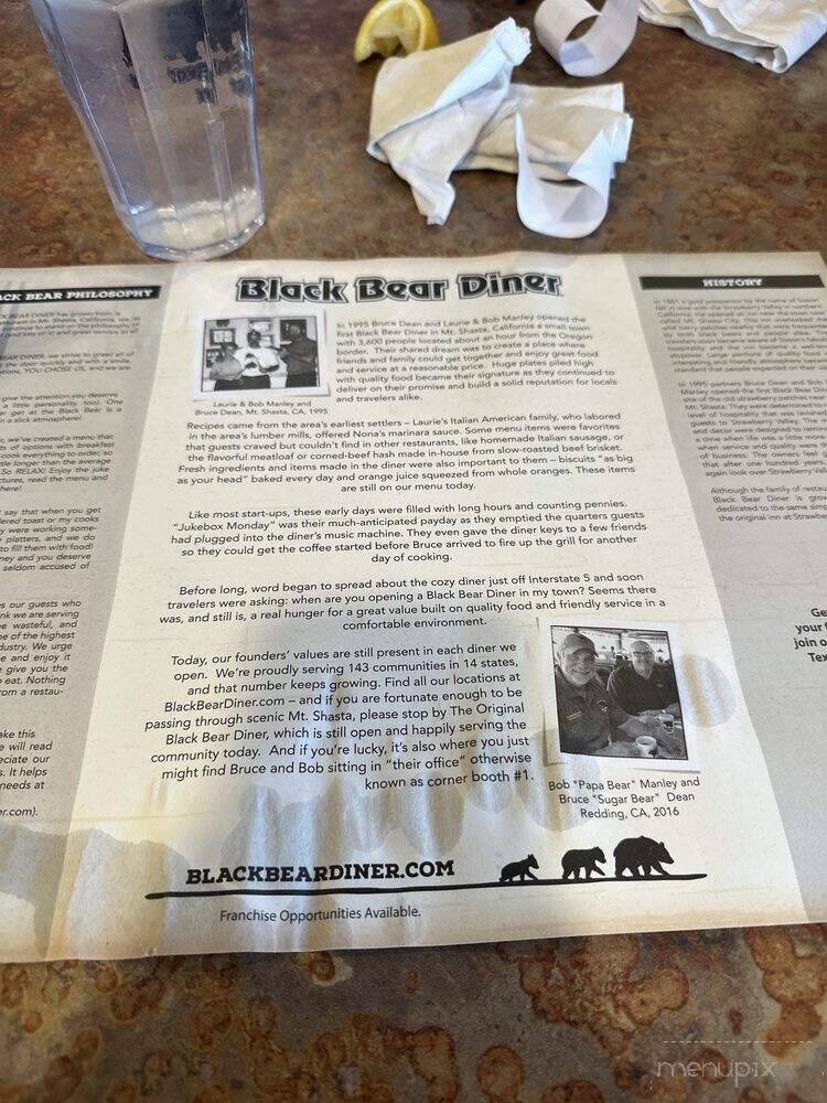 Black Bear Diner - Yucca Valley, CA menu_pic