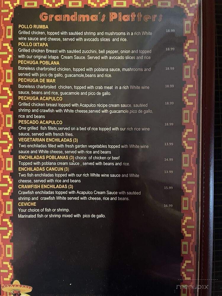 Sabino's Mexican Cocina - Humble, TX menu_pic