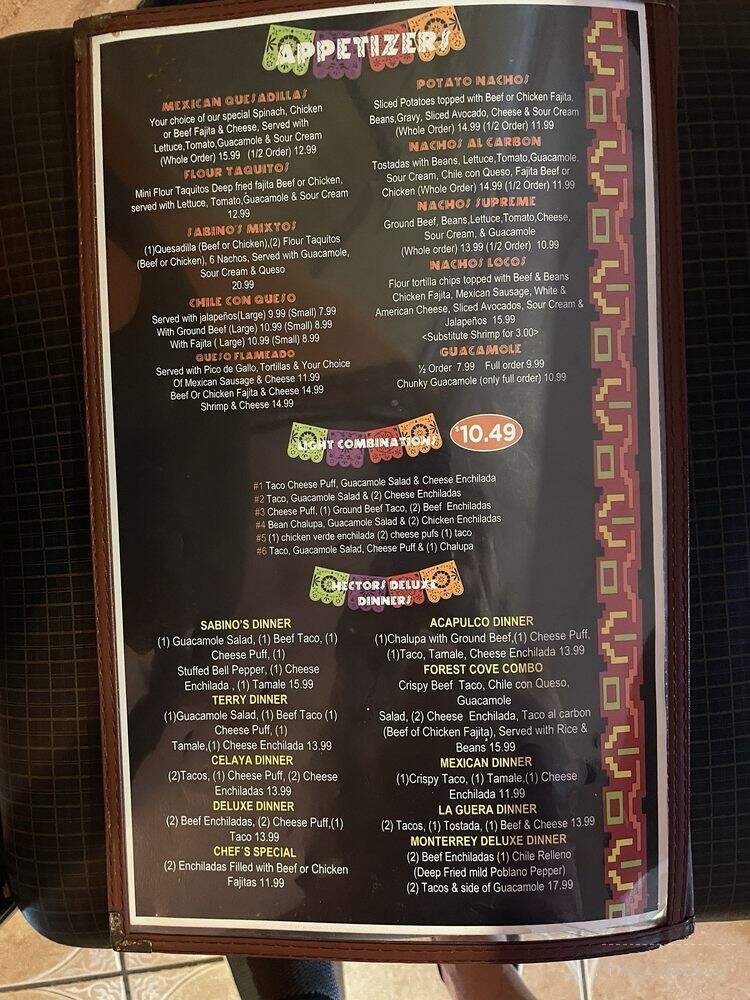 Sabino's Mexican Cocina - Humble, TX menu_pic