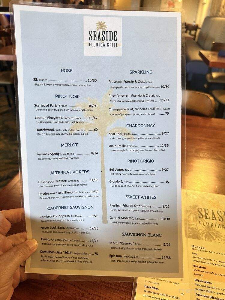 Seaside Florida Grill - Satellite Beach, FL menu_pic