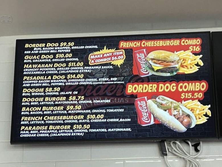 Border Dogs & Michelaguas - Camarillo, CA menu_pic