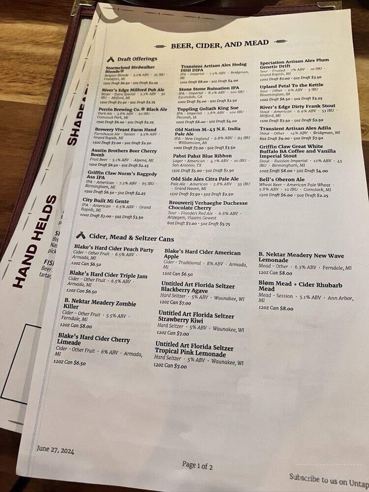 Kegger Burger - Pontiac, MI menu_pic