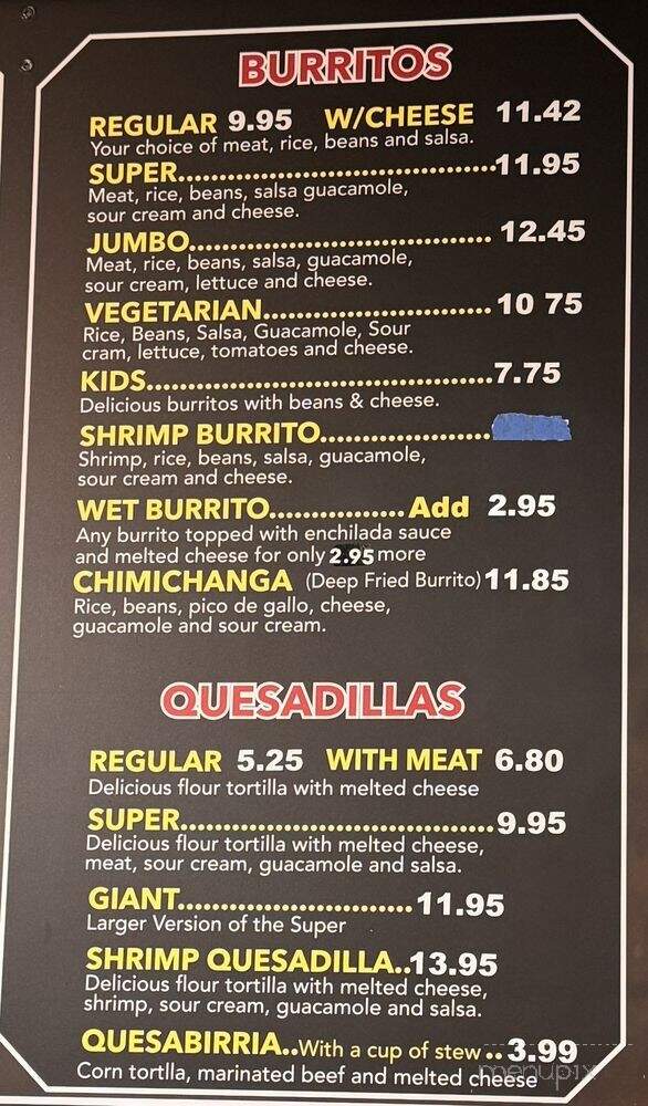 Los Inmortales Taqueria - Sacramento, CA menu_pic