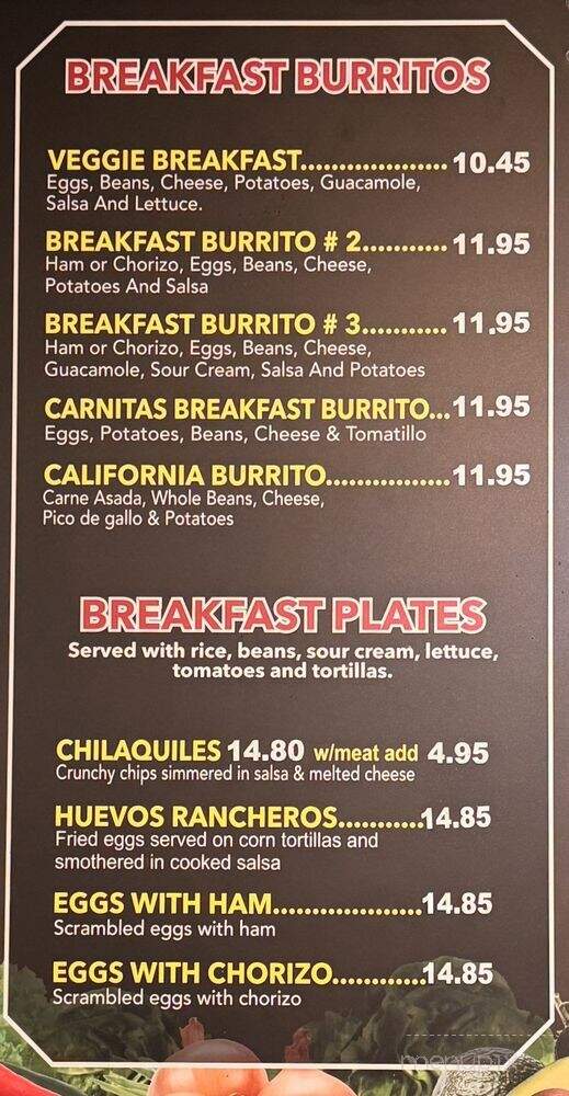 Los Inmortales Taqueria - Sacramento, CA menu_pic