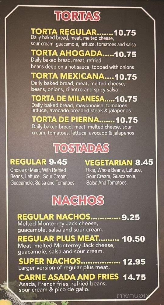 Los Inmortales Taqueria - Sacramento, CA menu_pic