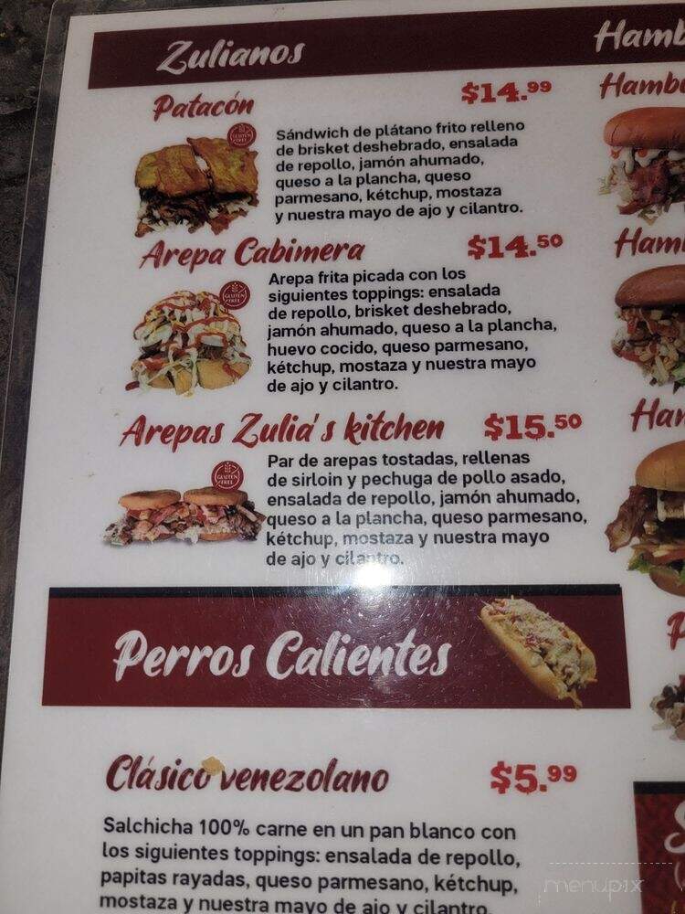 Zulia's Kitchen - San Antonio, TX menu_pic