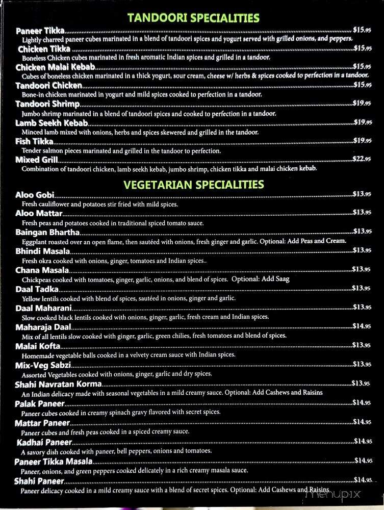 Swaagat Indian Cuisine - Glenshaw, PA menu_pic