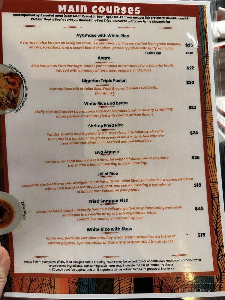 Eatwell African Restaurant & Lounge - Philadelphia, PA menu_pic
