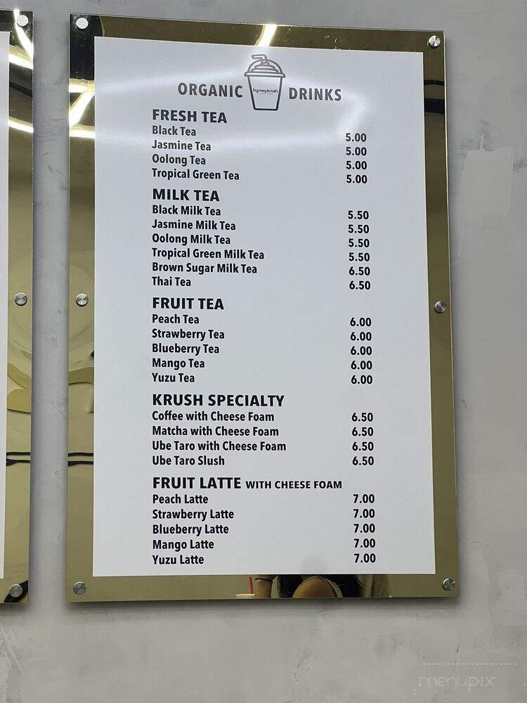 Honey Krush - Los Angeles, CA menu_pic