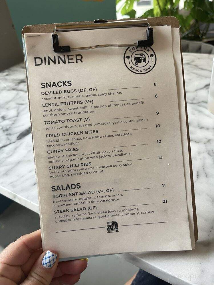 Tuk Tuk Snack Shop - Lexington-Fayette, KY menu_pic