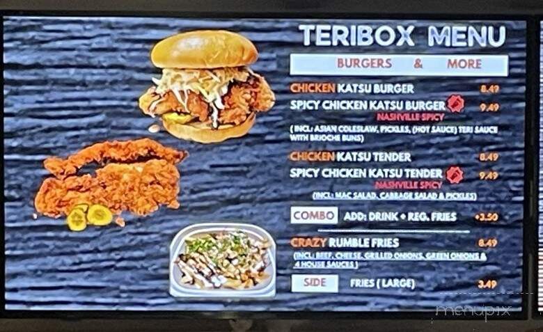 TeriBox - Austin, TX menu_pic