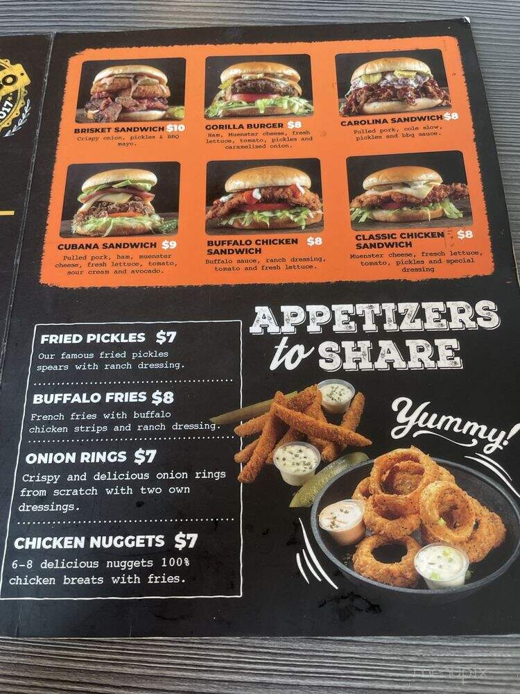 Gorilla Smoke and Grill - Laredo, TX menu_pic