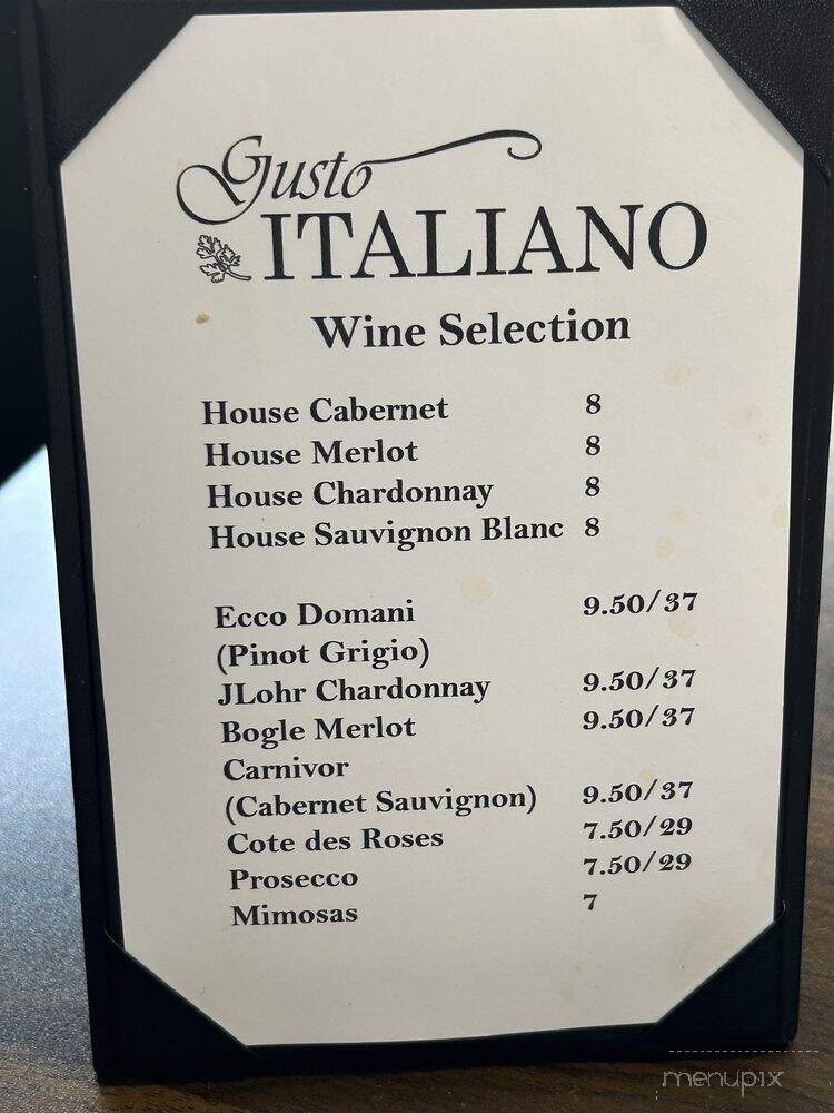 Gusto Italiano - St. Petersburg, FL menu_pic
