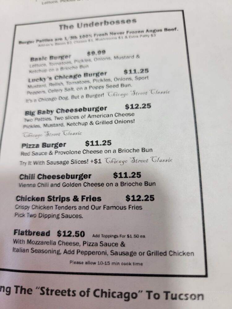 Lucky's Chicago Sandwiches - Tucson, AZ menu_pic