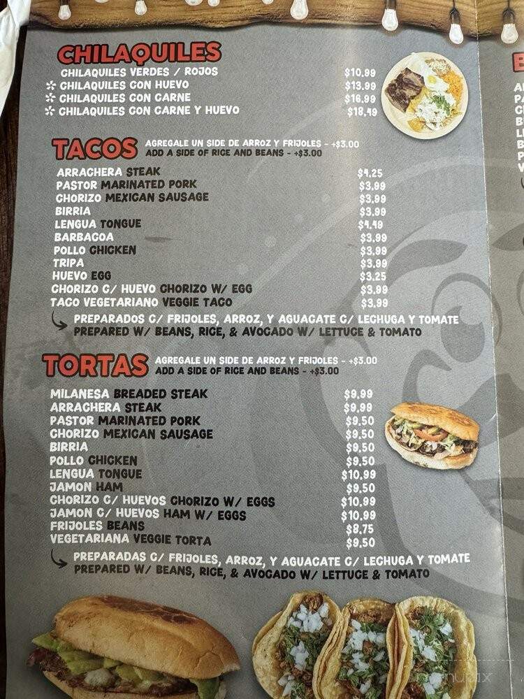 Esparza's Tacos - Chicago, IL menu_pic