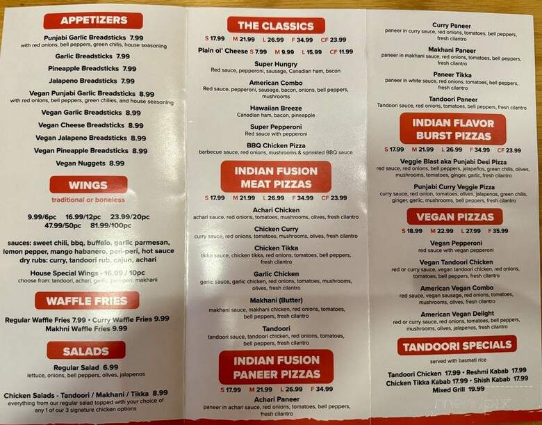 Fusion Curry Pizza - Portland, OR menu_pic