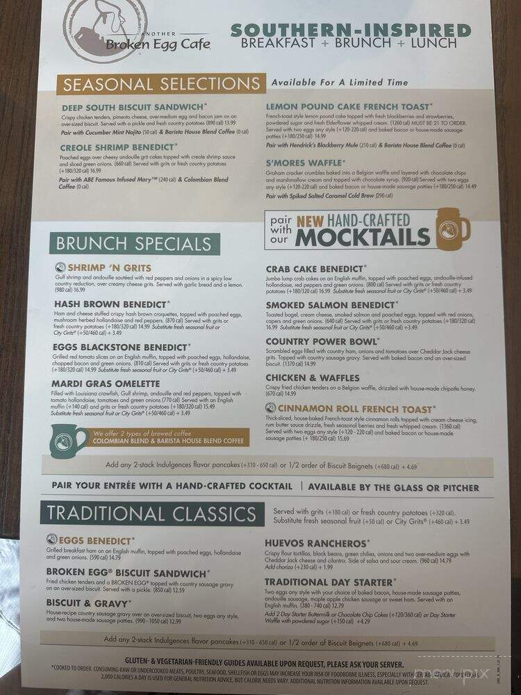 Another Broken Egg Cafe - West Columbia, SC menu_pic
