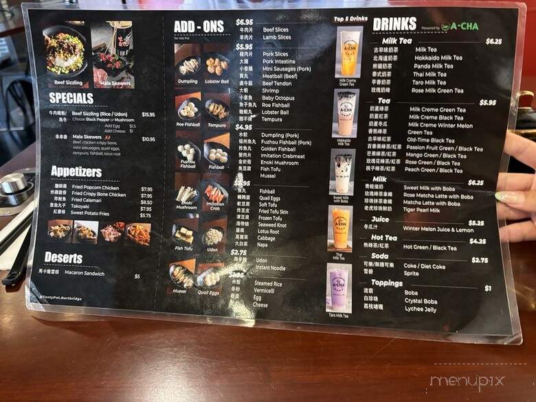 Tasty Pot - Northridge, CA menu_pic