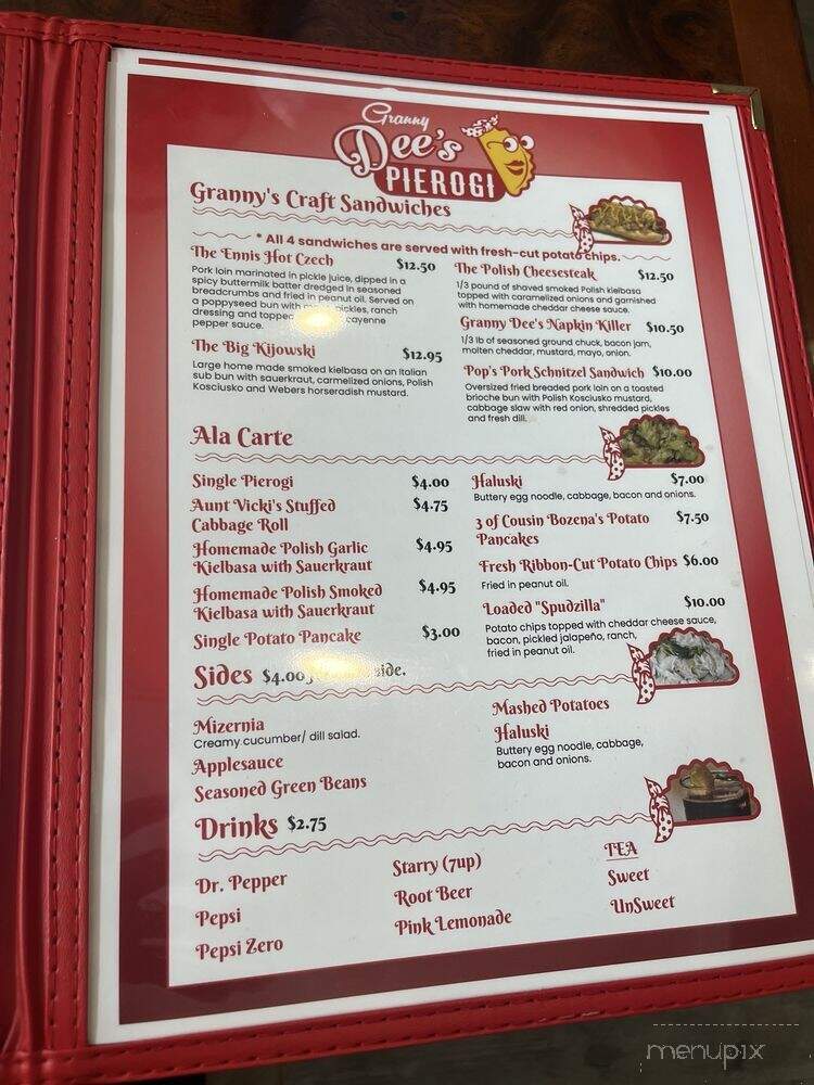 Granny Dee's Pierogi - Ennis, TX menu_pic