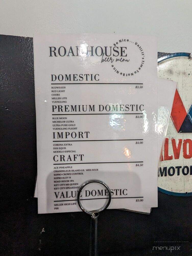 Road House - Petal, MS menu_pic