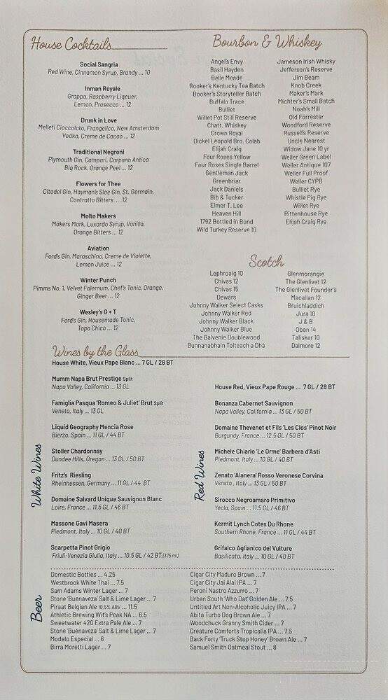 Inman Social - Cleveland, TN menu_pic
