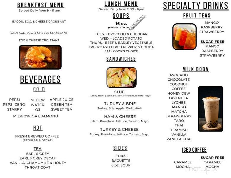 Tea Time Cafe - Laurinburg, NC menu_pic