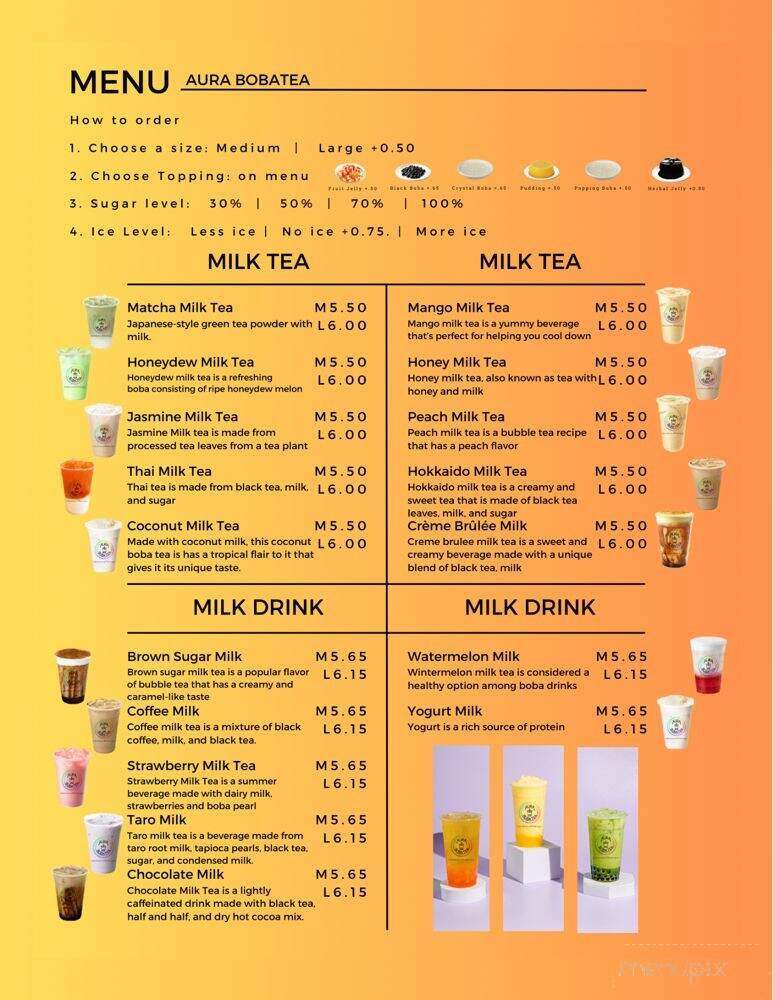 Aura Bobatea - Anniston, AL menu_pic