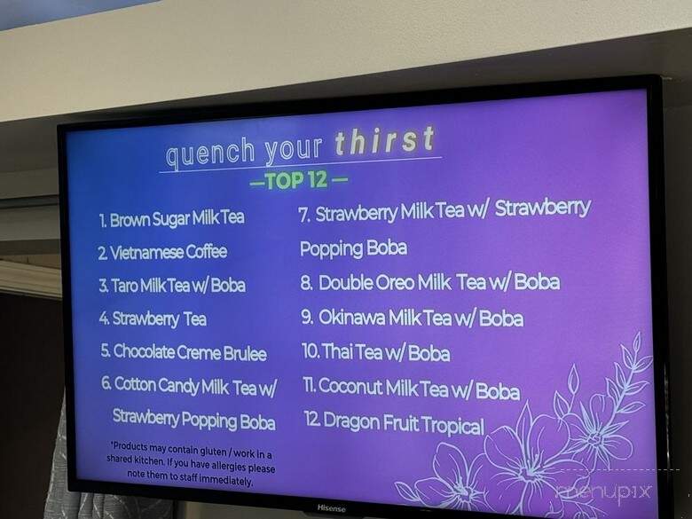 Thirstea Boba & Coffee - Greenwood, IN menu_pic