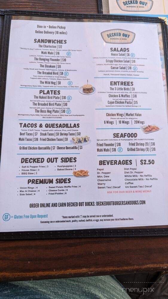 Decked Out Burgers & Dogs - Walnut Cove, NC menu_pic