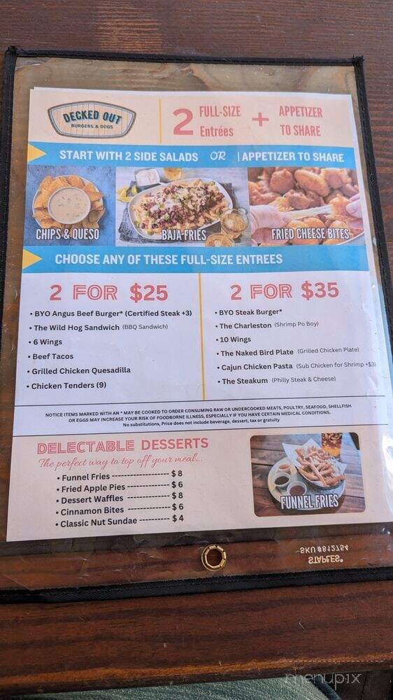 Decked Out Burgers & Dogs - Walnut Cove, NC menu_pic