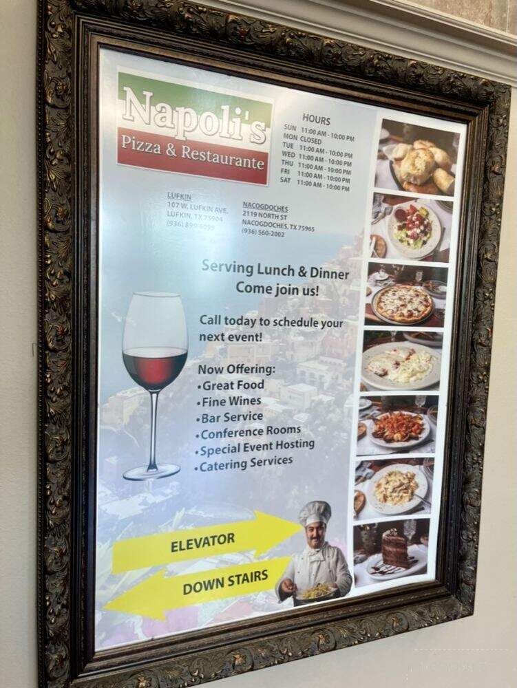 Napoli's - Lufkin, TX menu_pic