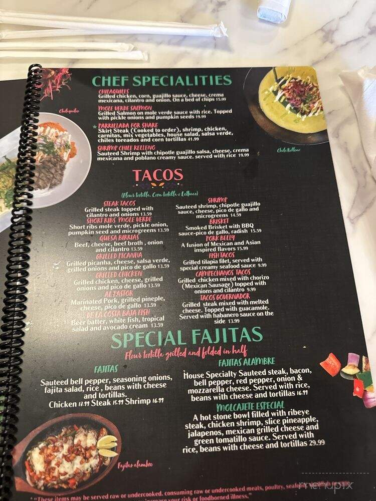 Mamacita - Apex, NC menu_pic