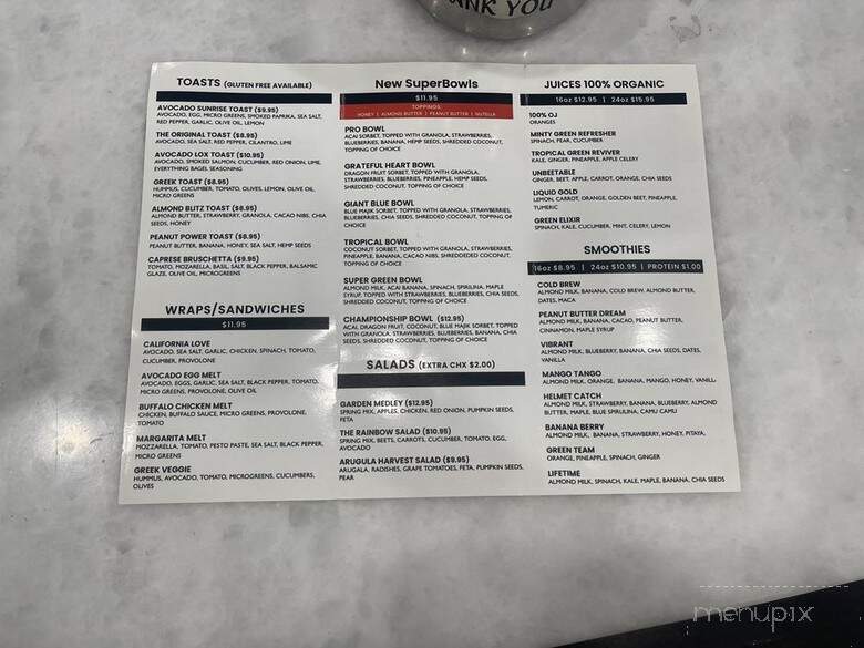 Tyree's Table - Morristown, NJ menu_pic