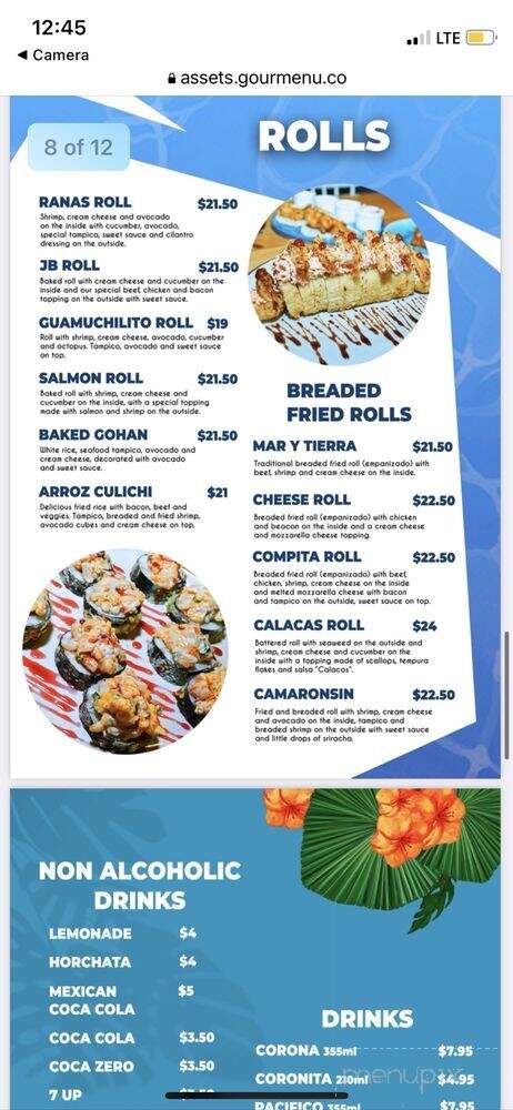 La Playita - Vancouver, BC menu_pic