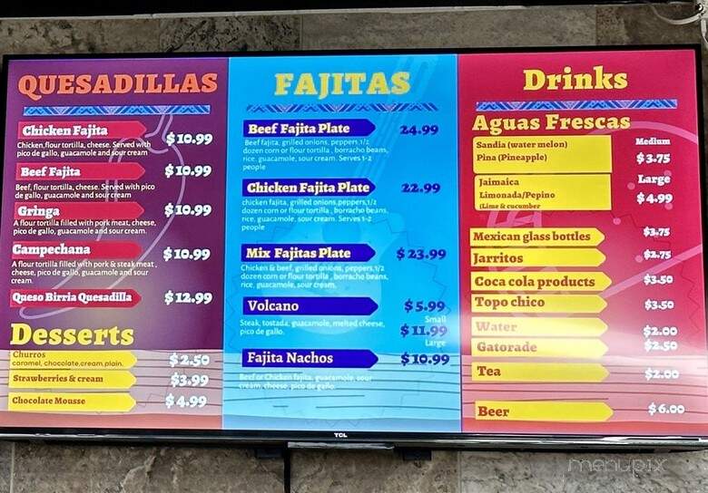 La Guera Street Tacos - Arlington, TX menu_pic