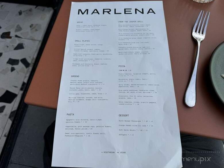 Marlena - Long Beach, CA menu_pic