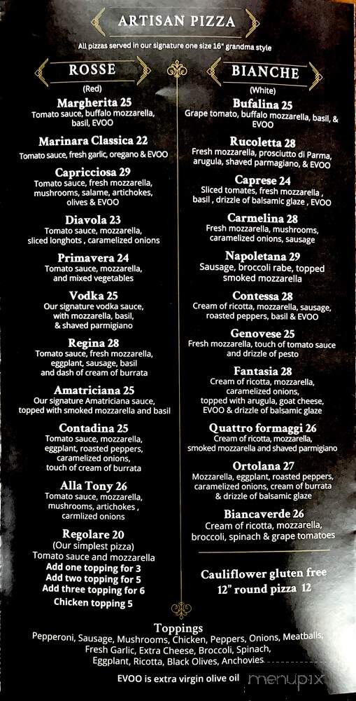 Tony' Open Kitchen - Cranbury, NJ menu_pic