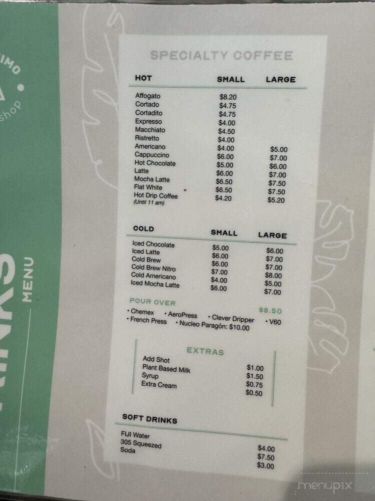 Un Attimo Coffee - Plantation, FL menu_pic