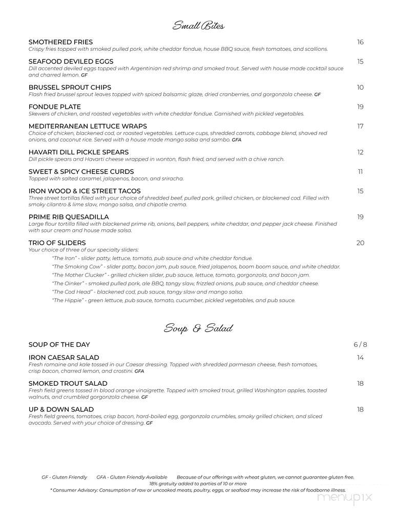 Iron Wood & Ice Urban Kitchen & Bar - Post Falls, ID menu_pic