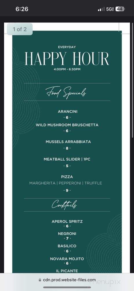 Aurora Italiana - West Bloomfield, MI menu_pic