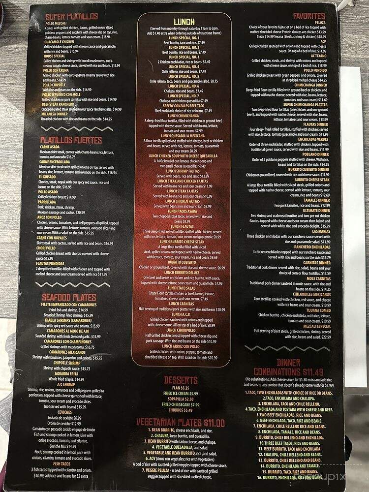 Mezcali Mexican Restaurant - Huntersville, NC menu_pic