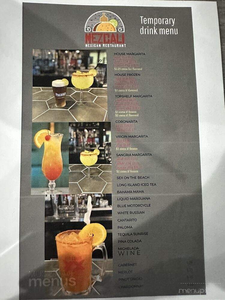 Mezcali Mexican Restaurant - Huntersville, NC menu_pic