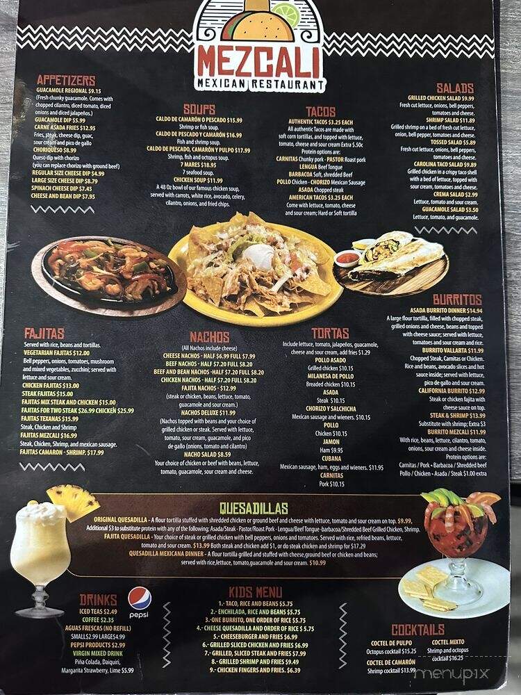 Mezcali Mexican Restaurant - Huntersville, NC menu_pic