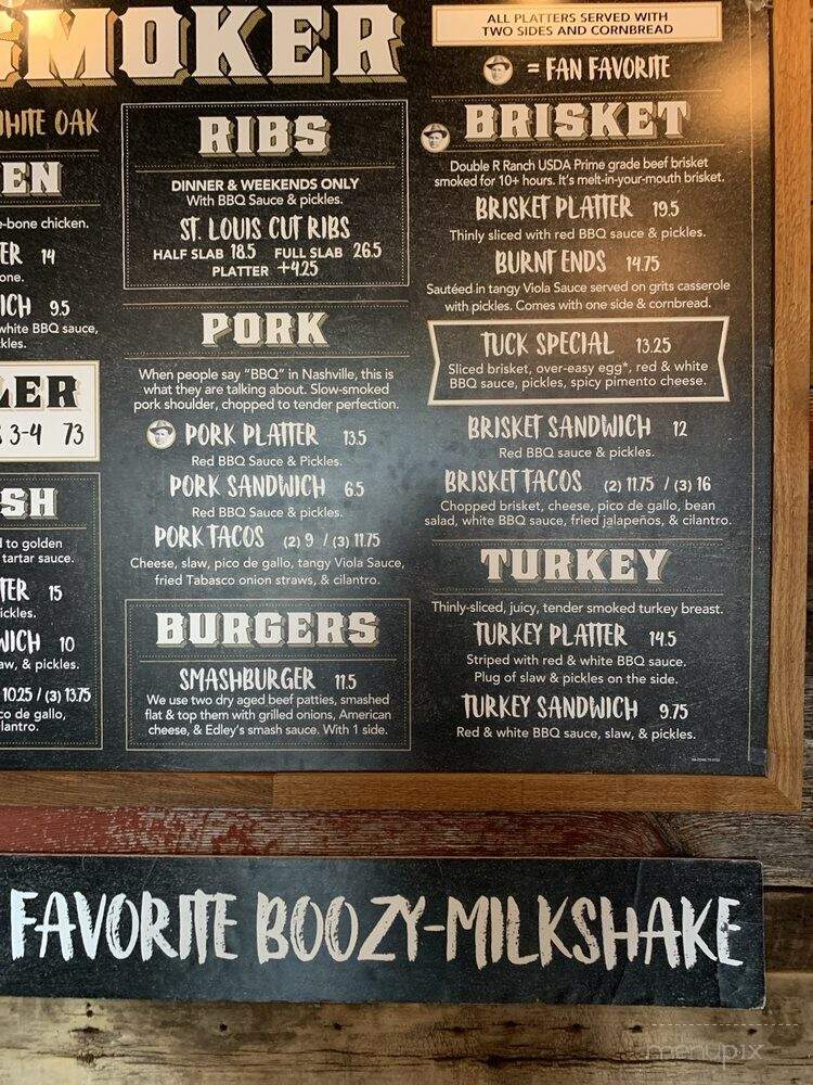 Edley's Bar-B-Que - Nashville, TN menu_pic