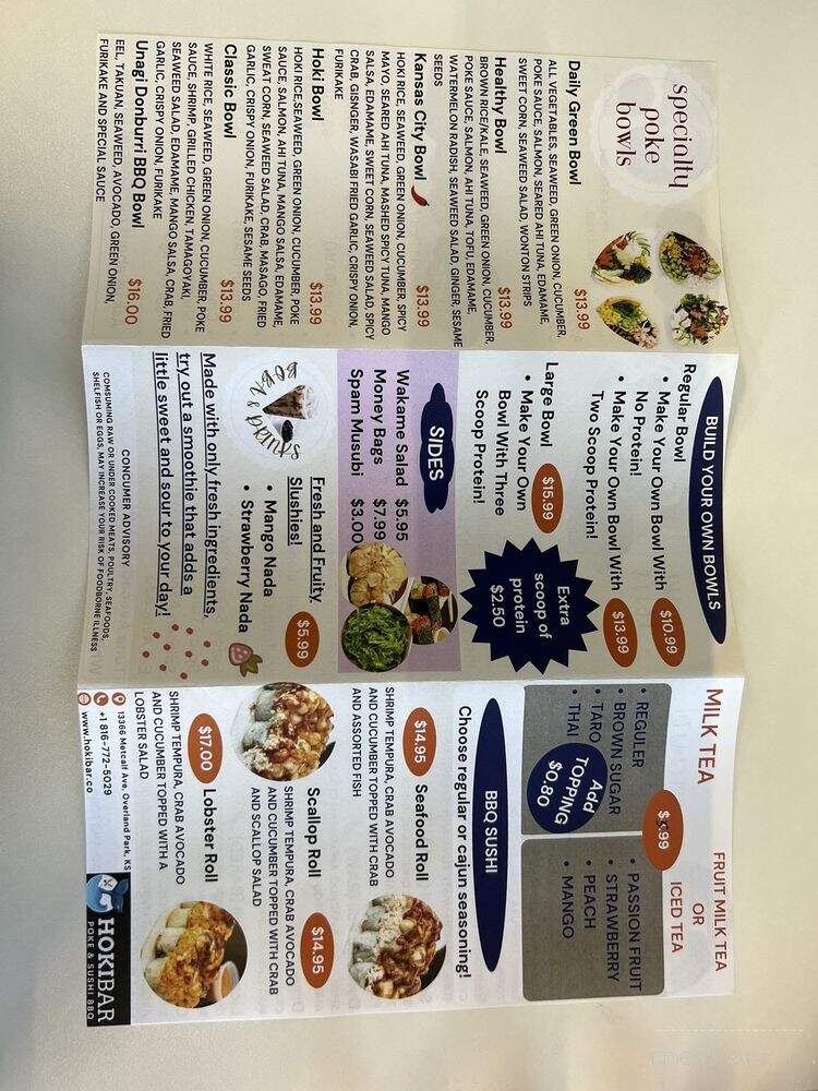 Hokibar - Overland Park, KS menu_pic