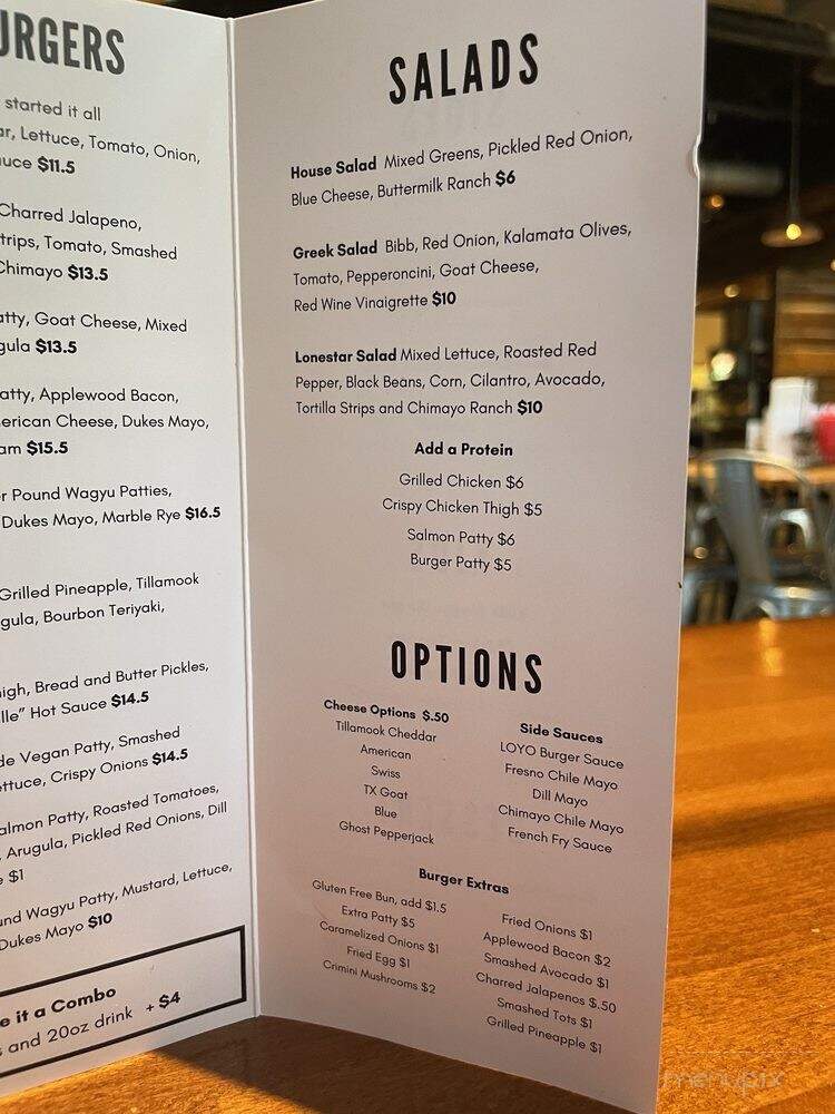 Loyo Burger - McKinney, TX menu_pic